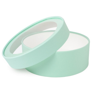 Коробка круглая шляпная 16*9см, Мята, шт