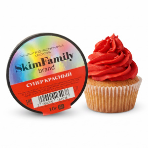 Краситель "Супер Красный" SkimFamily,10 гр,сухой, водорастворимый для пищевых продуктов .