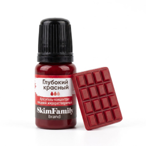 Краситель "Skim Family" Гелевый Глубокий Красный, жирорастворимый, 10мл, шт