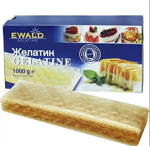 Желатин листовой "EWALD-GELATIN" Германия, 1кг/уп