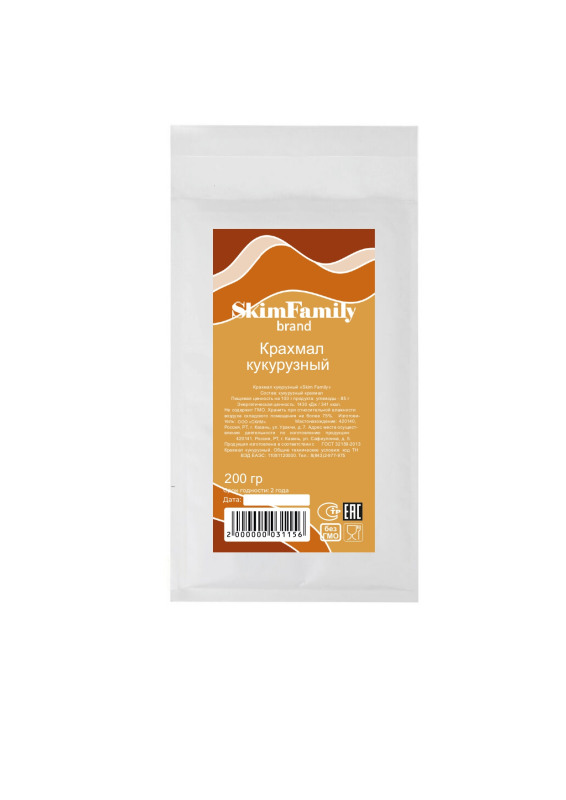 Крахмал Кукурузный "SkimFamily" 200 гр упак., Россия