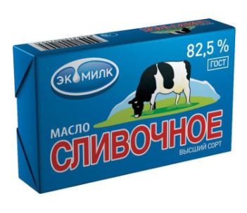 Масло Сливочное Экомилк 82,5 % 330гр, Россия, упак