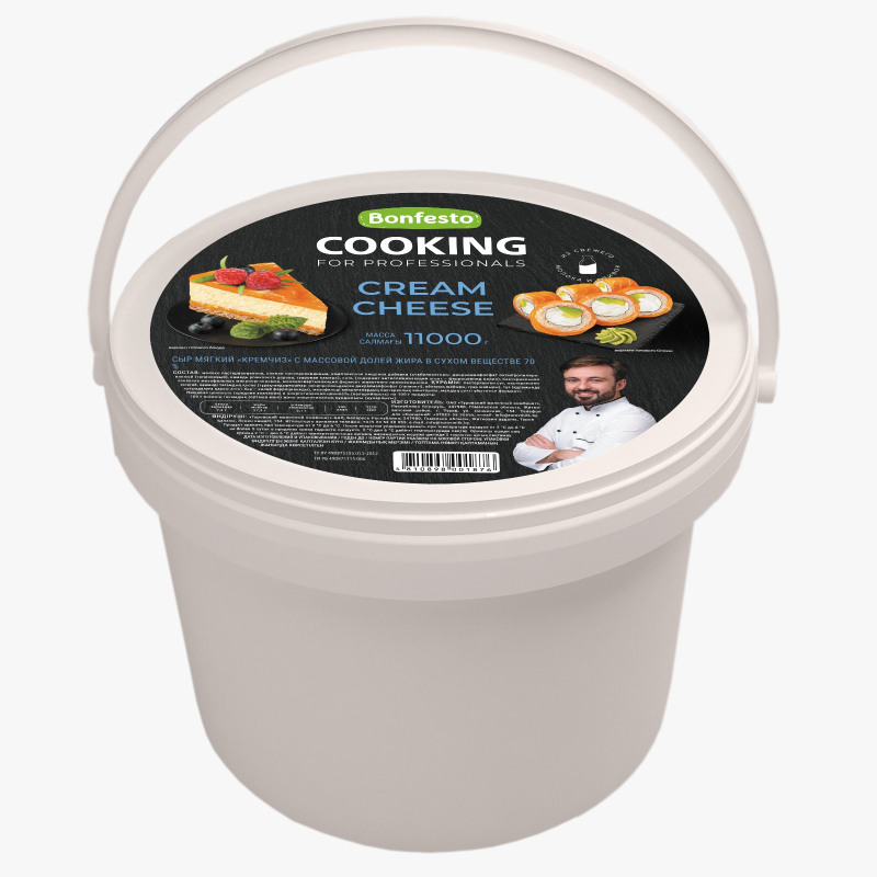 Сыр мягкий сливочный Кремчиз Cooking 70%, Туровский МК, 11кг,упак