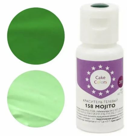 Краситель гелевый Cake (Gleb) Colors 158 MOJITO, 20гр