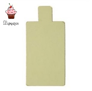 Подложка картонная с держателем (золото) прямоуг-к 90*55 мм, 0,08 см